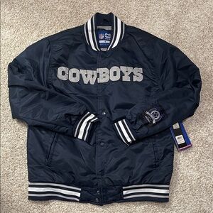 NFL Cowboys Navy and white  Bomber Jacket